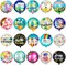 100 Pcs Happy Birthday Mylar Balloons, 18IN Round Birthday Helium Aluminum Foil Balloons
